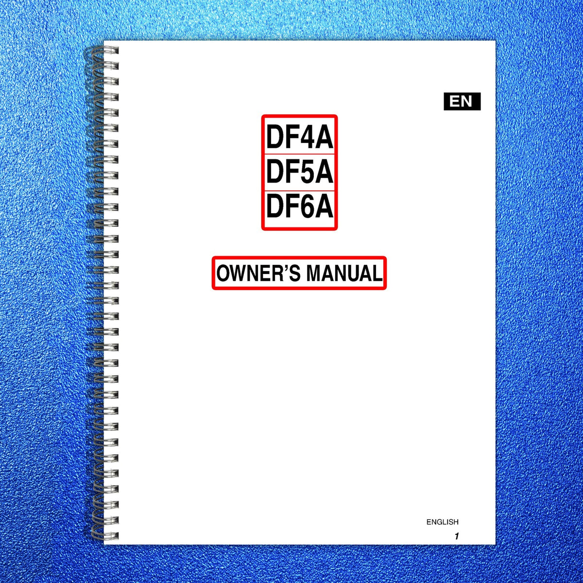 SUZUKI DF4A DF5A DF6A Parts Operators Service Manual BUNDLE - WIRE BOUND