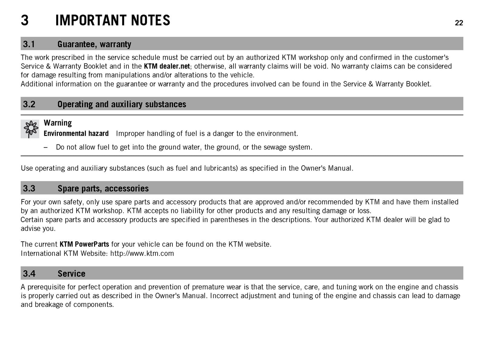 KTM 1190 RC8 R USA Owners Manual 2014 - STEEL WIRE BOUND - PROTECTIVE COVERS