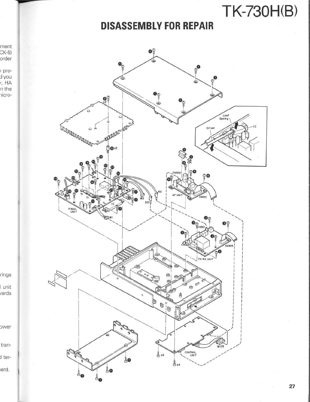 KENWOOD TK-730H TK-730HB VHF FM Transceiver Service Manual 1991, FOLDOUTS