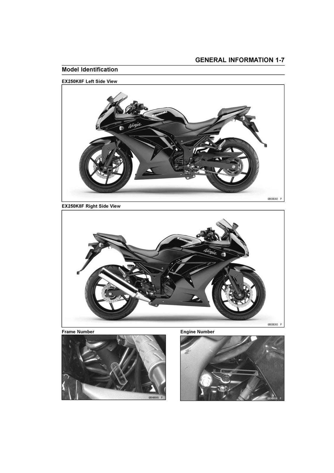 KAWASAKI EX250 Ninja 250R Motorcycle Service Manual - WIRE BOUND - TOUGH COVERS