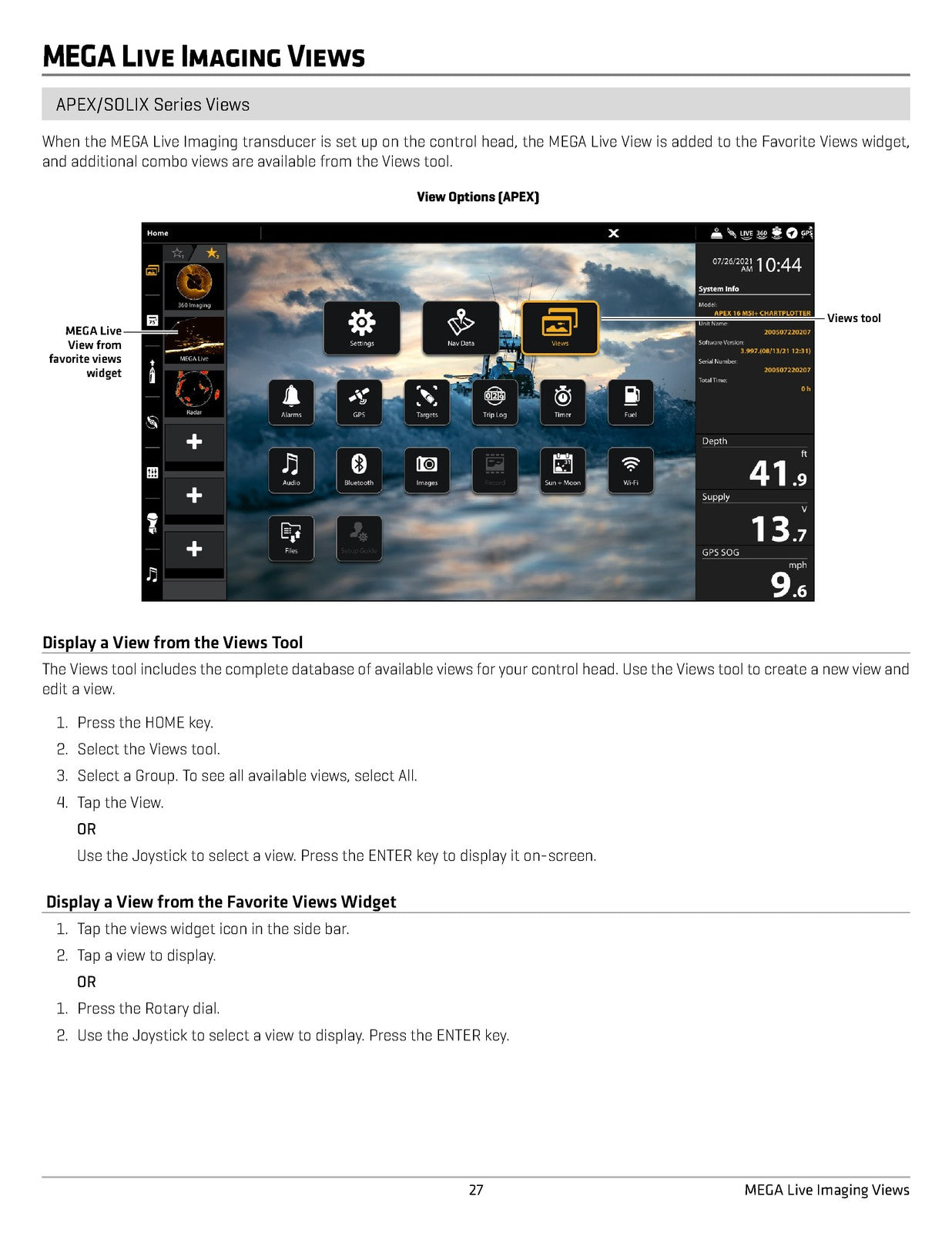 HUMMMINBIRD MEGA Live Imaging User Guide Manual - WIRE BOUND - TOUGH COVERS