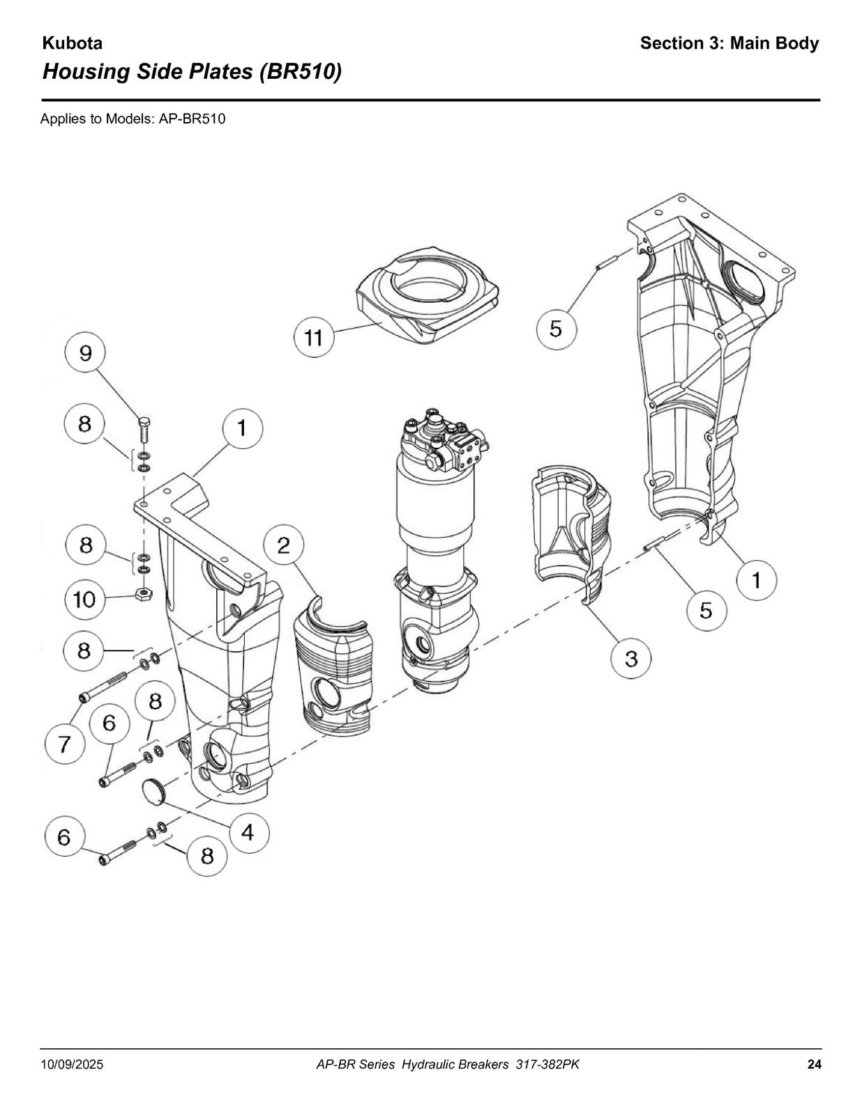 LAND PRIDE BR Series Breakers Parts Manual 2025 - WIRE BOUND - TOUGH COVERS