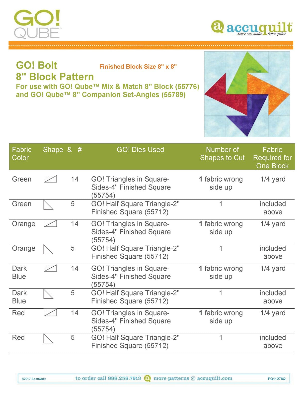 ACCUQUILT Go! Qube 8" Angles Patterns - STEEL WIRE BOUND - PROTECTIVE COVERS