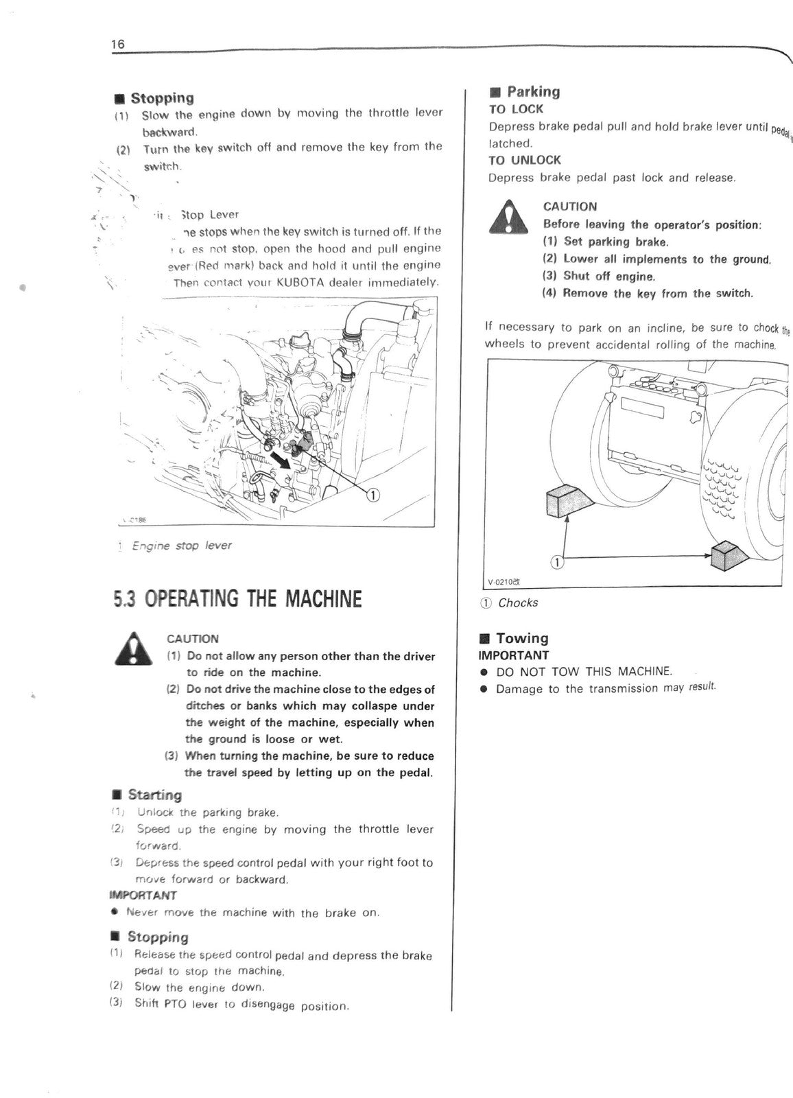 KUBOTA T1600H Lawn Tractor Operators & Parts Manual BUNDLE - WIRE BOUND - COVERS