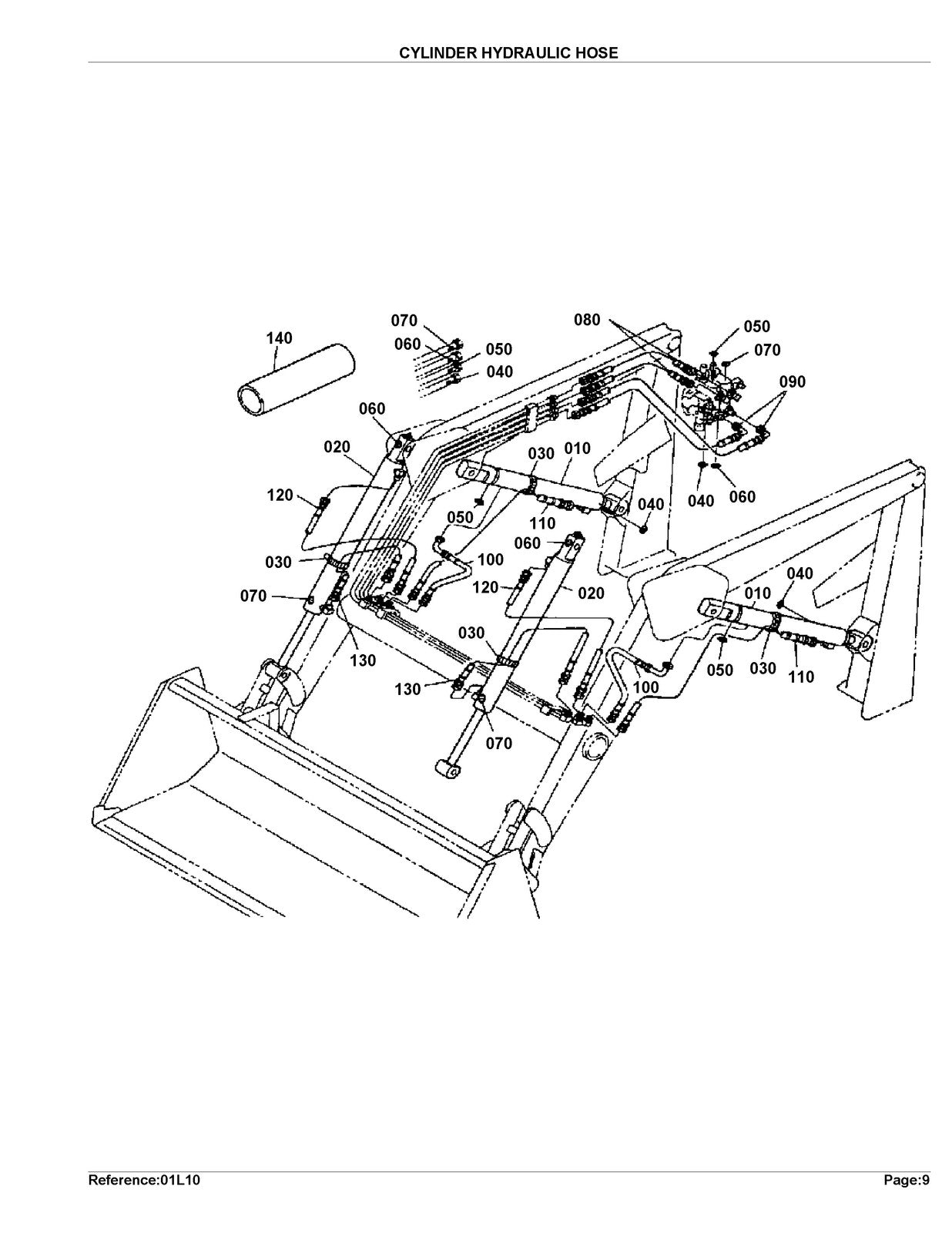 KUBOTA TL421 Loader Illustrated Parts List Manual - WIRE BOUND - TOUGH COVERS
