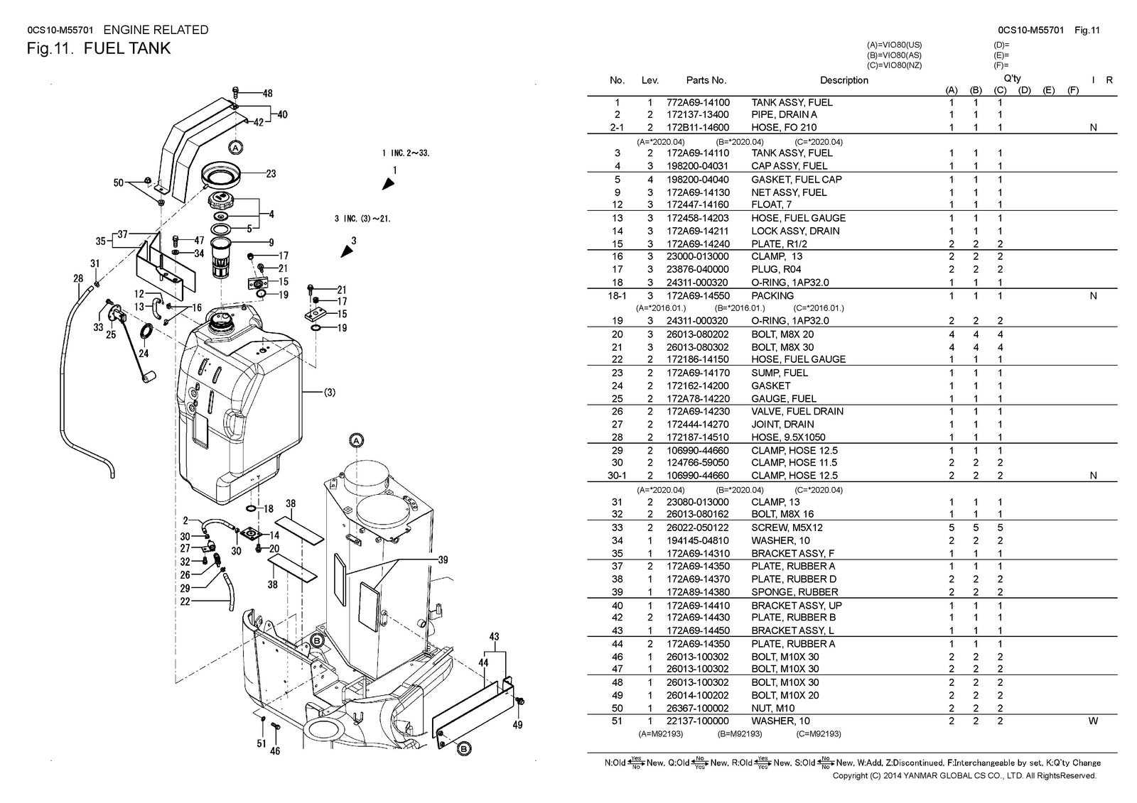 YANMAR ViO80 Excavator Parts Catalog Manual 2022 - WIRE BOUND - TOUGH COVERS