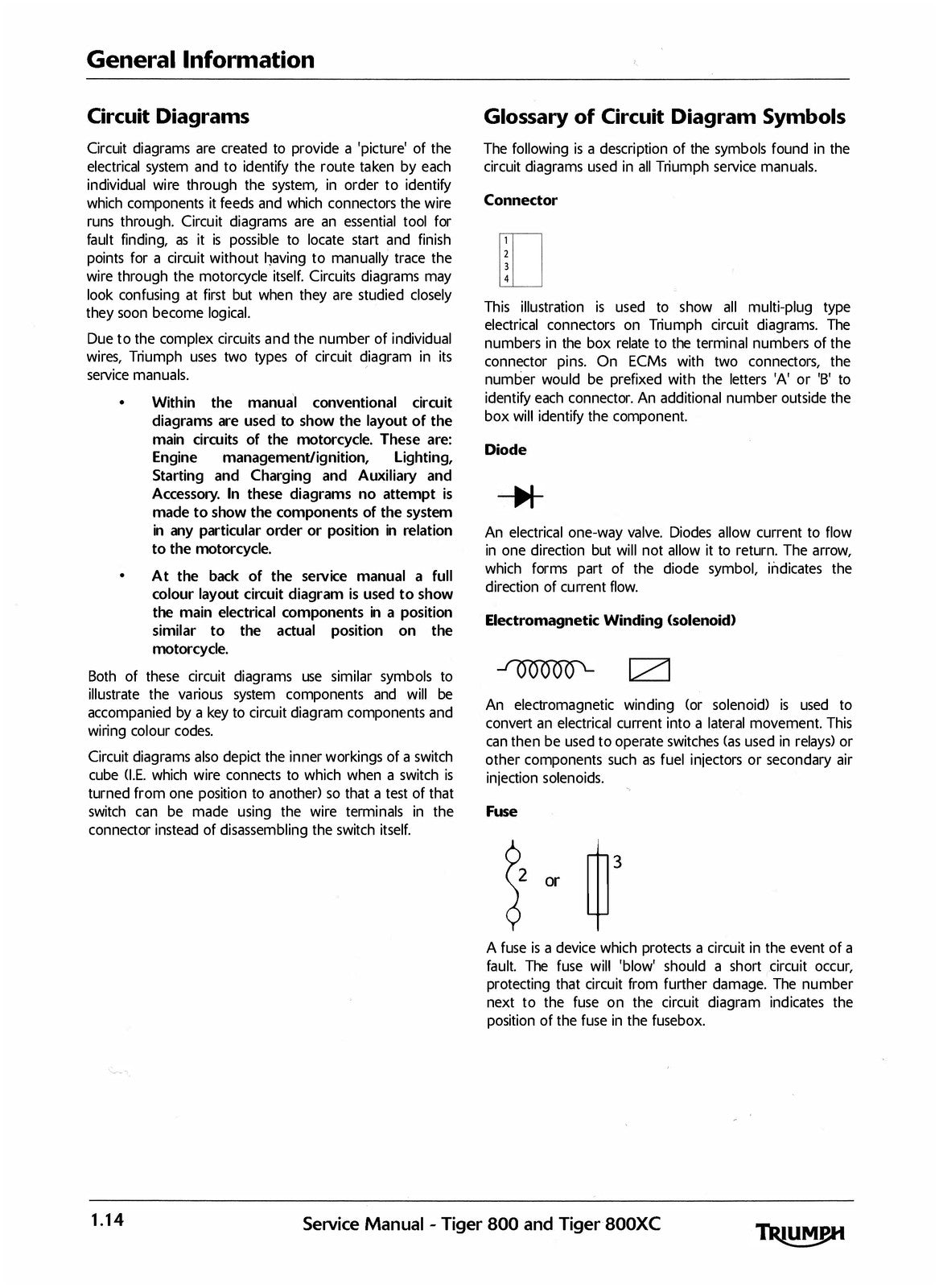 TRIUMPH Tiger 800 800XC Motorcycle Service Manual 2010, BOUND, COVERS, FOLDOUTS