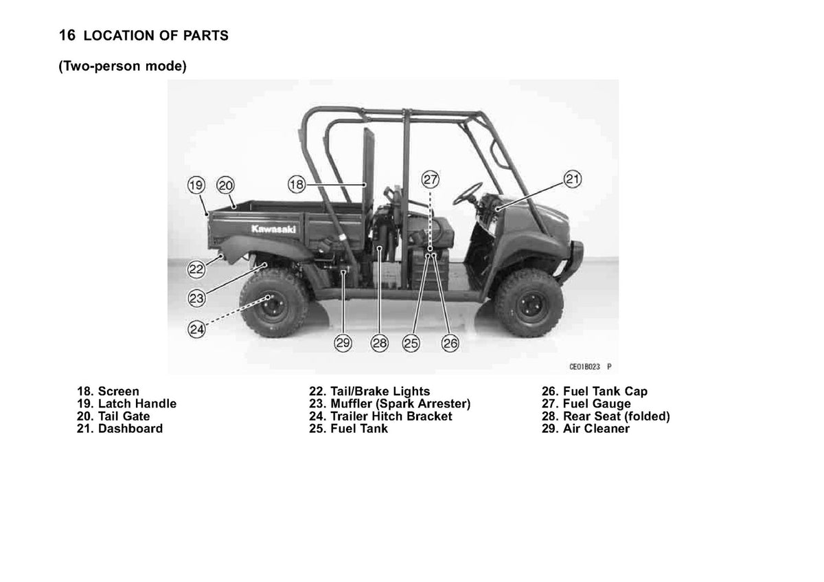 KAWASAKI Mule 4010 Trans 4x4 Utility Vehicle Owners Manual 2009 - WIRE BOUND