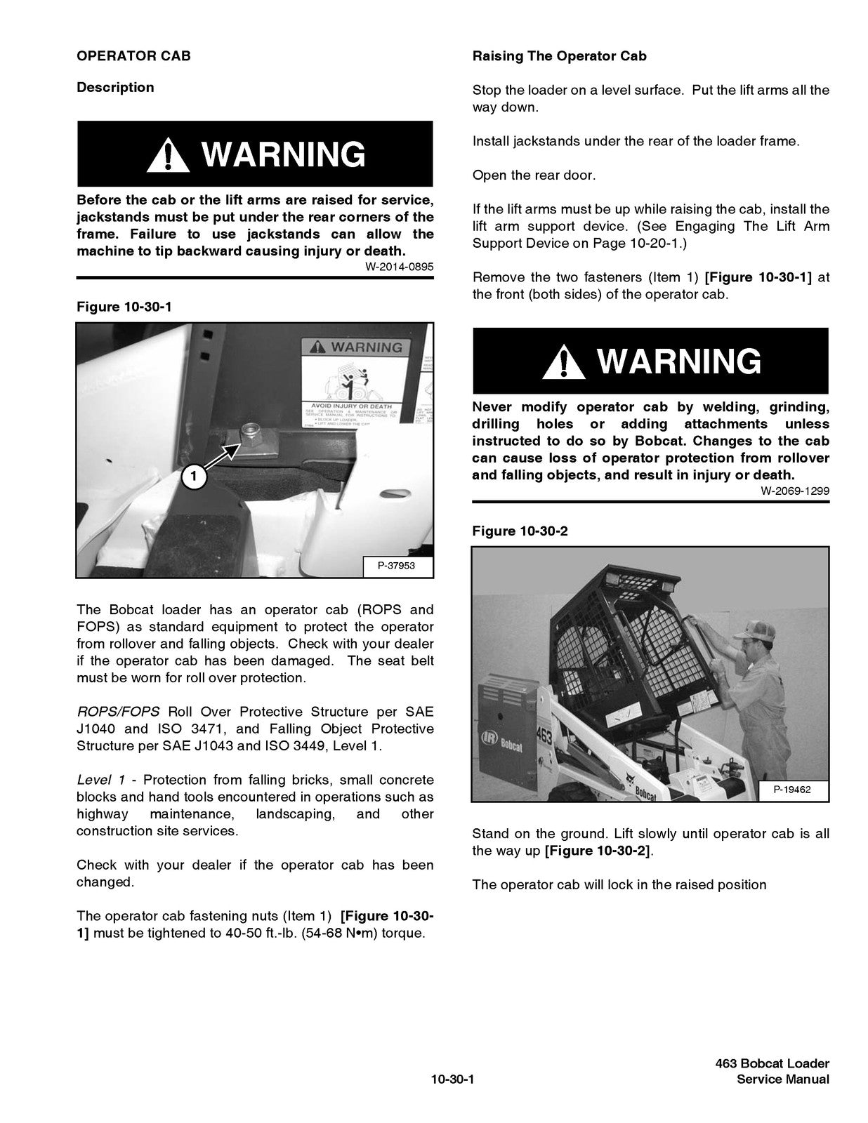 BOBCAT 463 Skid Steer Loader Service Manual 2006 SN 522111001 Up, FOLDOUTS