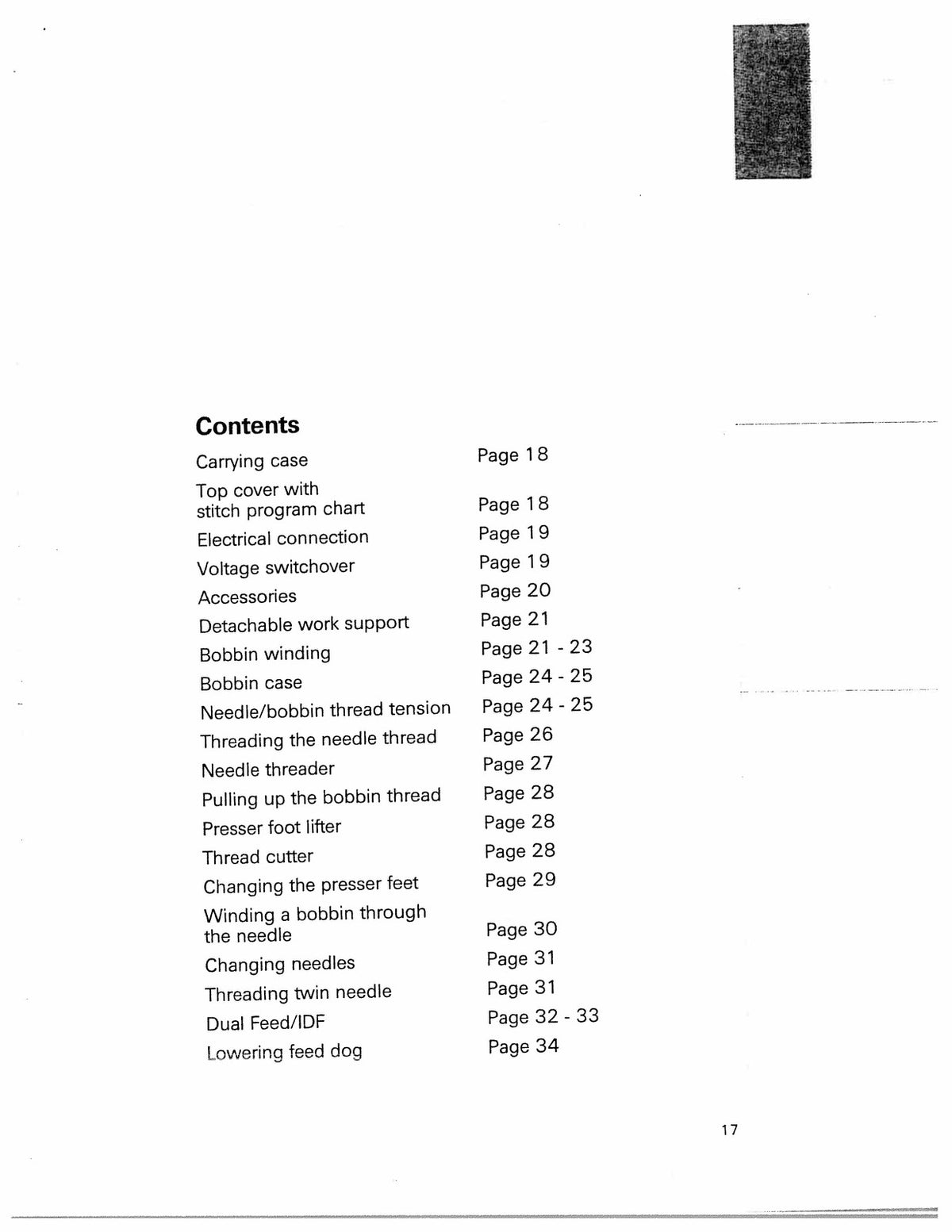 PFAFF Tiptronic 2040 Sewing Machine Instruction Manual - WIRE BOUND - COVERS