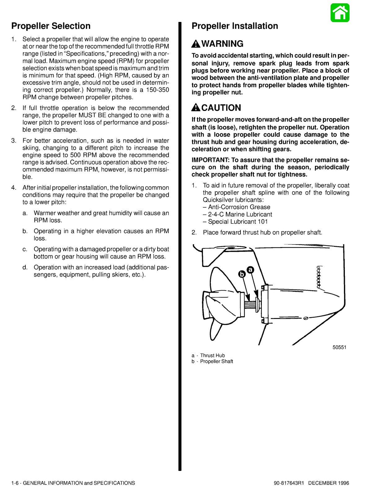 MERCURY 45 50 55 60 Jet Marathon SeaPro BigFoot Service Manual 1996 - WIRE BOUND