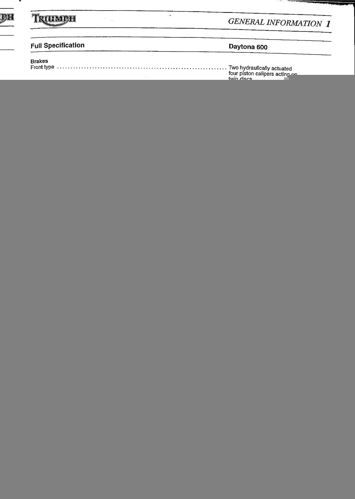 TRIUMPH Daytona 600 Motorcycle Service Manual 2002-2004, BOUND, COVERS, FOLDOUTS