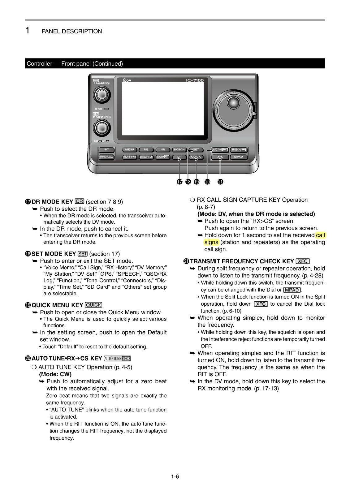ICOM IC-7100 HF VHF UHF All Mode Transceiver Full Manual - WIRE BOUND - COVERS