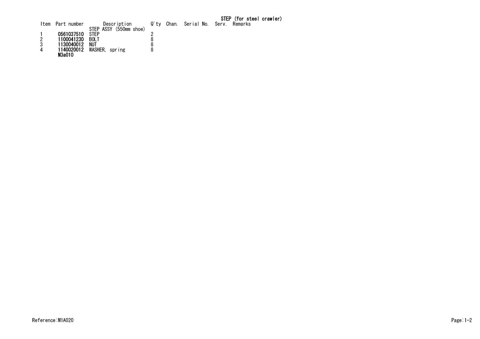 TAKEUCHI TB290 Hydraulic Excavator Parts Manual SN 190200001 Up - WIRE BOUND