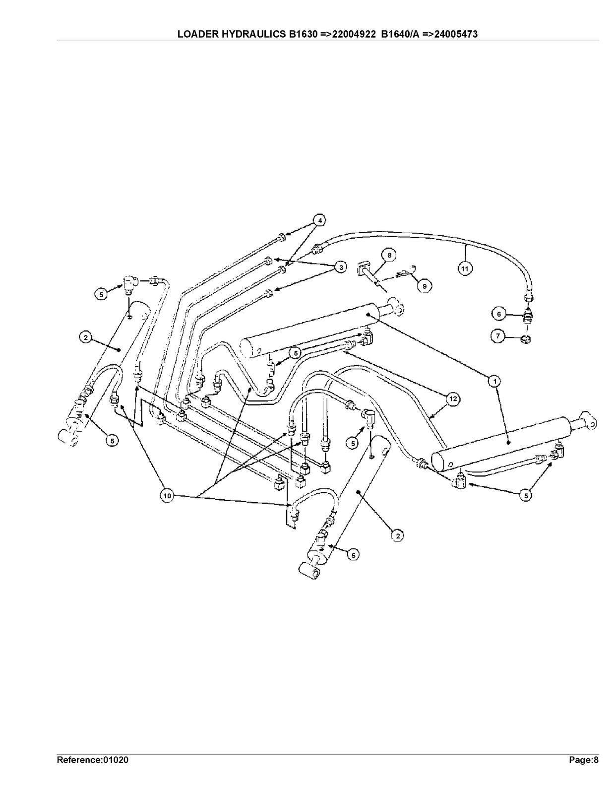 KUBOTA B1640A Loader Illustrated Parts List Manual - WIRE BOUND - TOUGH COVERS
