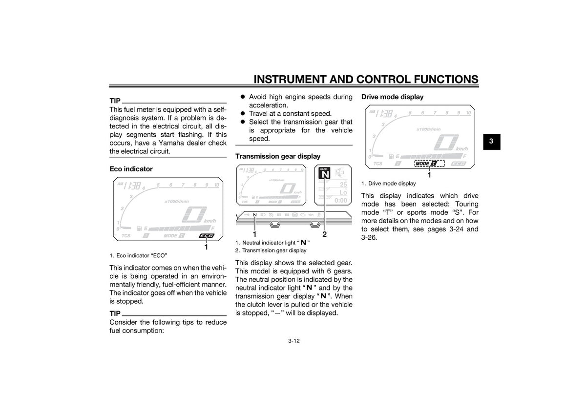YAMAHA XT1200ZE Owners Manual 2015 - STEEL WIRE BOUND - PROTECTIVE COVERS