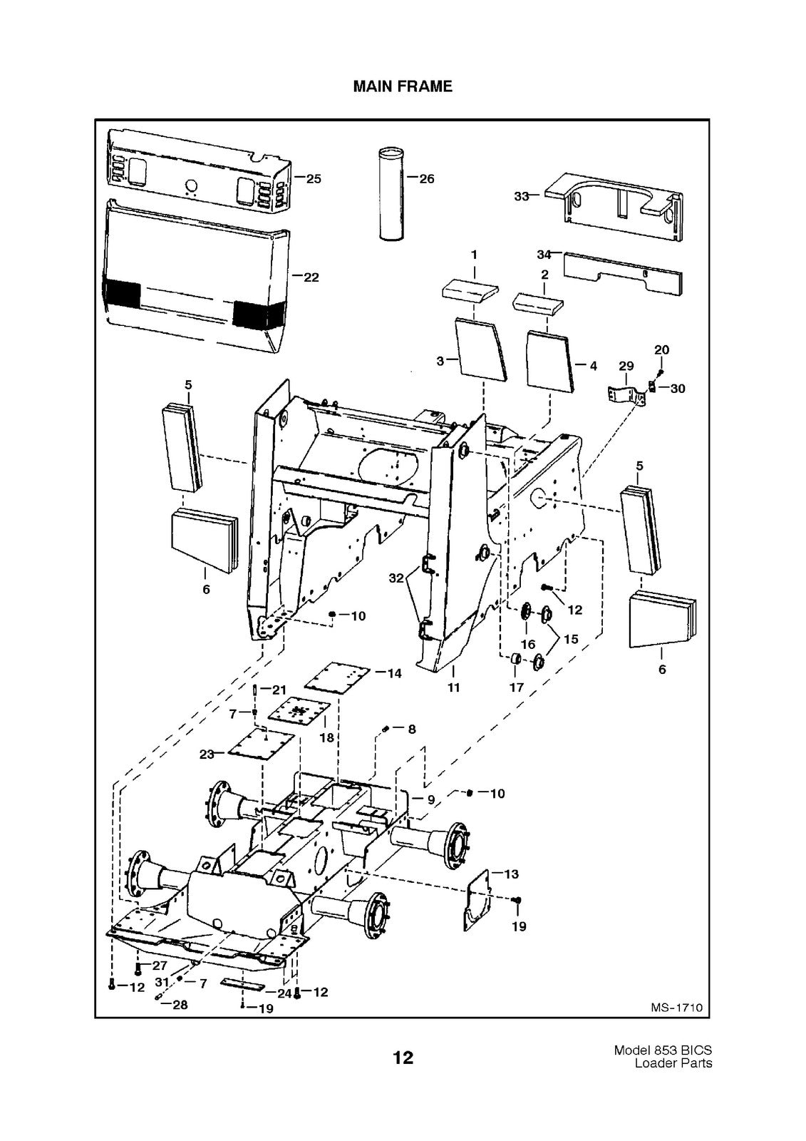 BOBCAT 853 Parts Manual 1998 SN 508418001 Up - STEEL WIRE BOUND - TOUGH COVERS