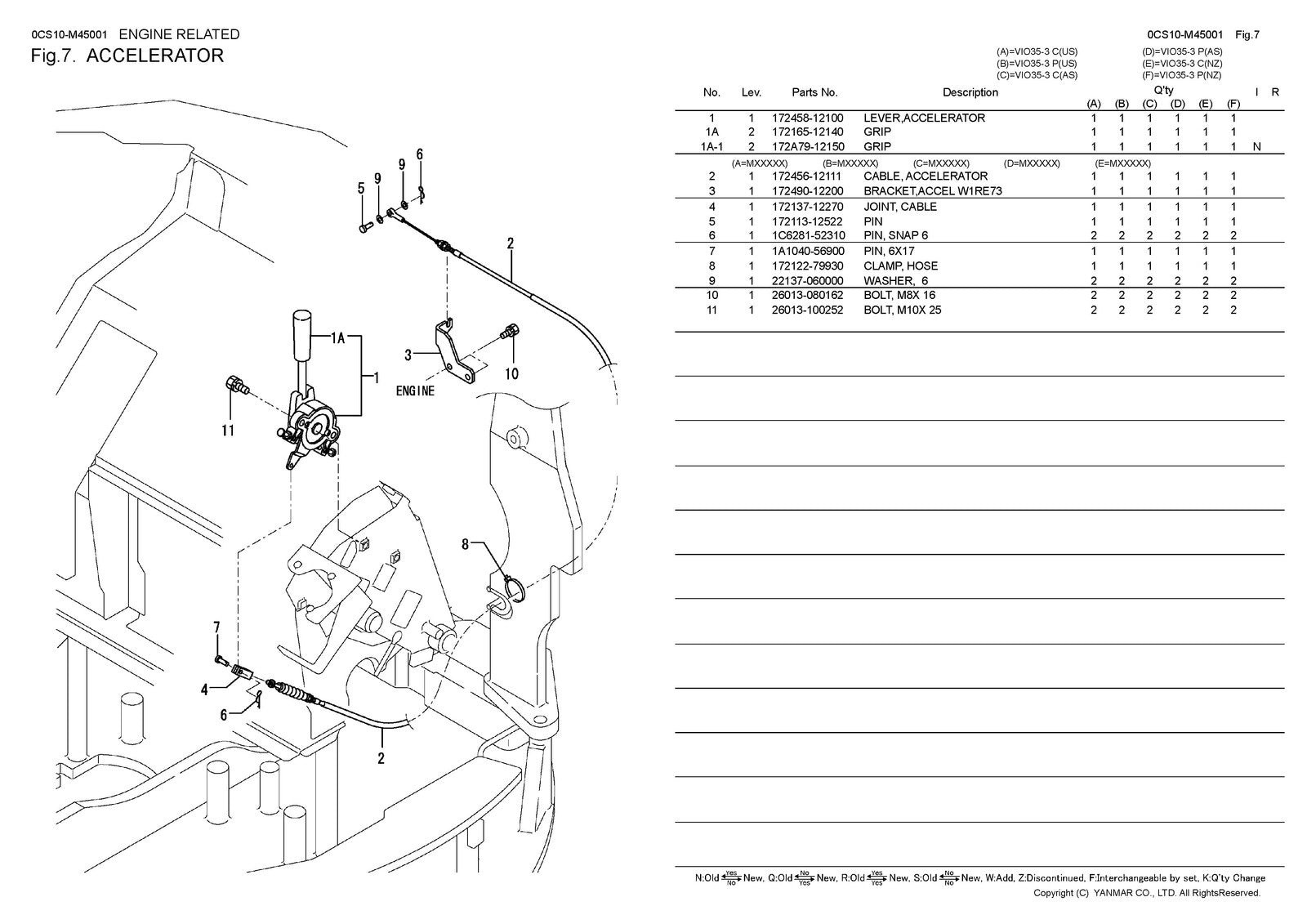 YANMAR ViO35-3 Excavator Parts Catalog Manual 2015 - WIRE BOUND - TOUGH COVERS