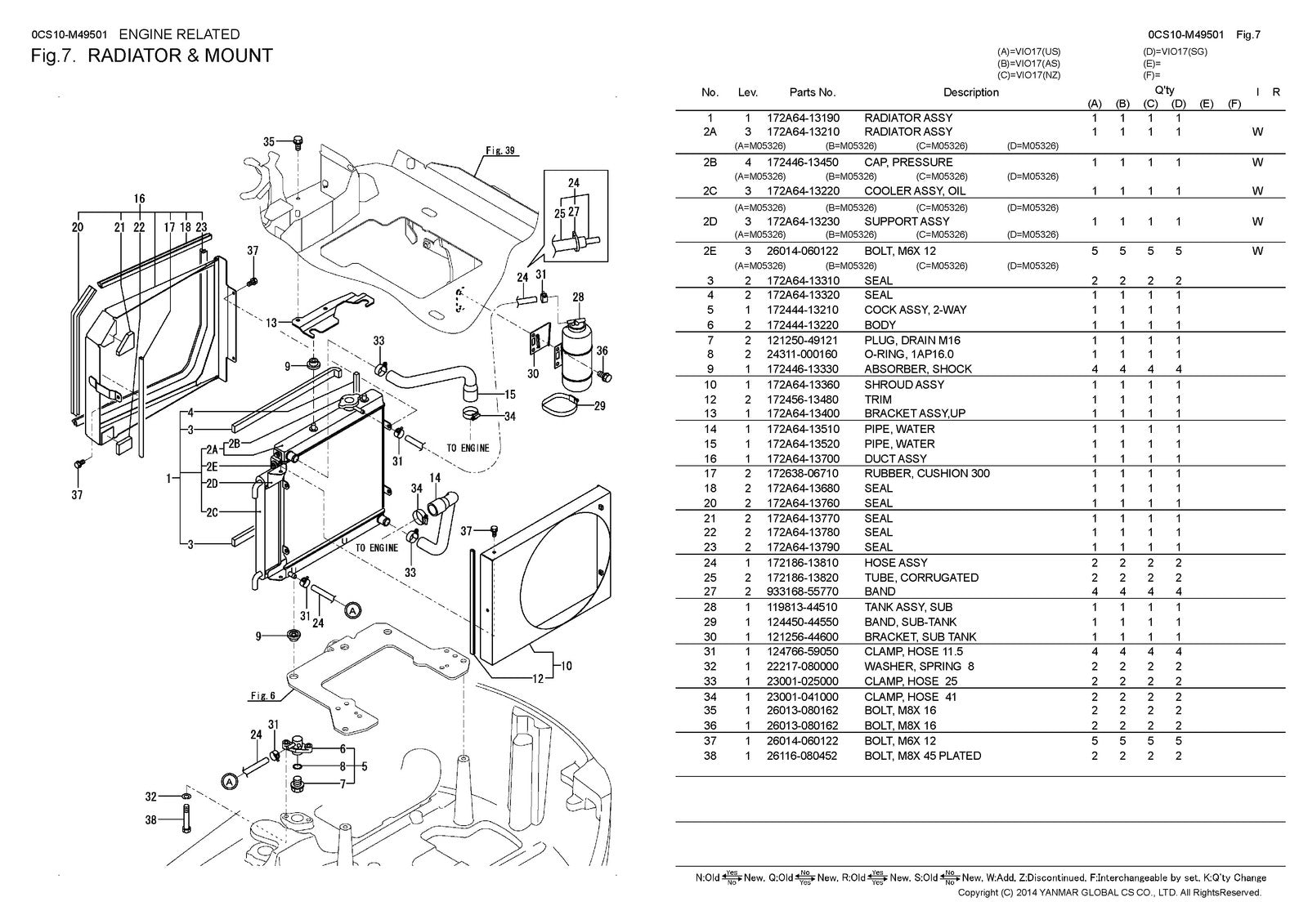 YANMAR ViO17 Excavator Parts Catalog Manual - STEEL WIRE BOUND - TOUGH COVERS