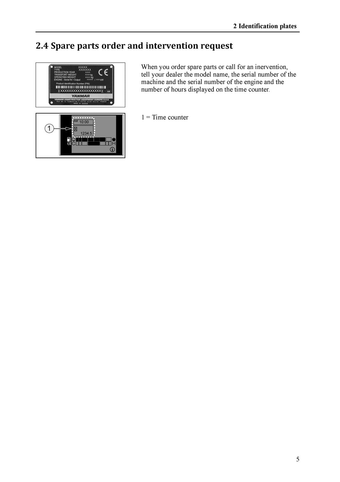 YANMAR ViO38-6 Mini Excavator User Operation and Maintenance Manual - WIRE BOUND