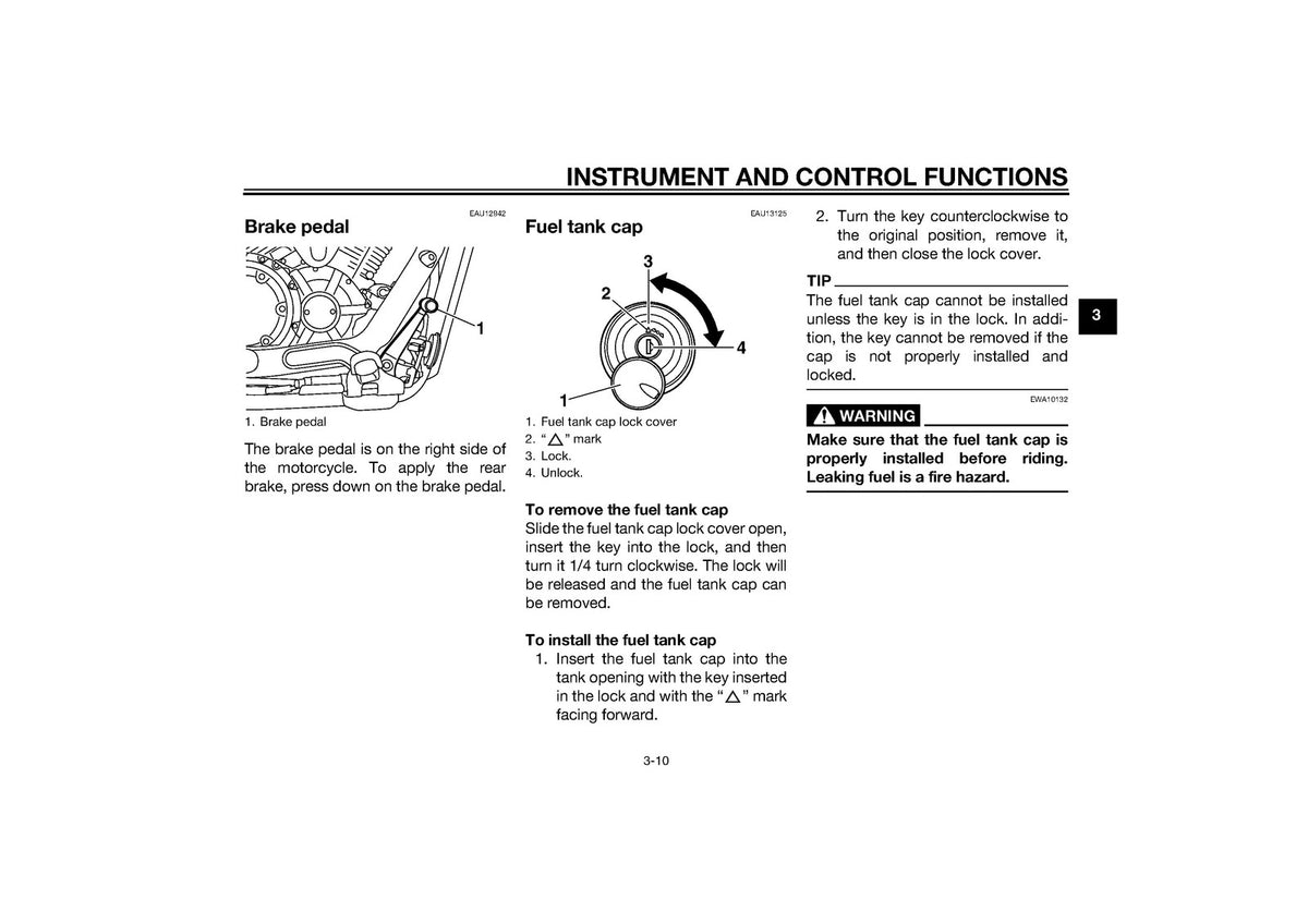 YAMAHA XVS1300CU Motorcycle Owners Manual 2014 - STEEL WIRE BOUND - TOUGH COVERS