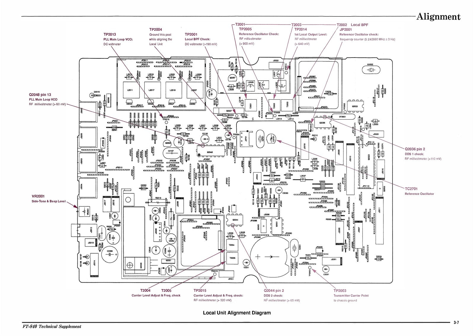 YAESU FT-840 HF Transceiver Service Manual - BOUND - COVERS - XL FOLDOUT PAGES