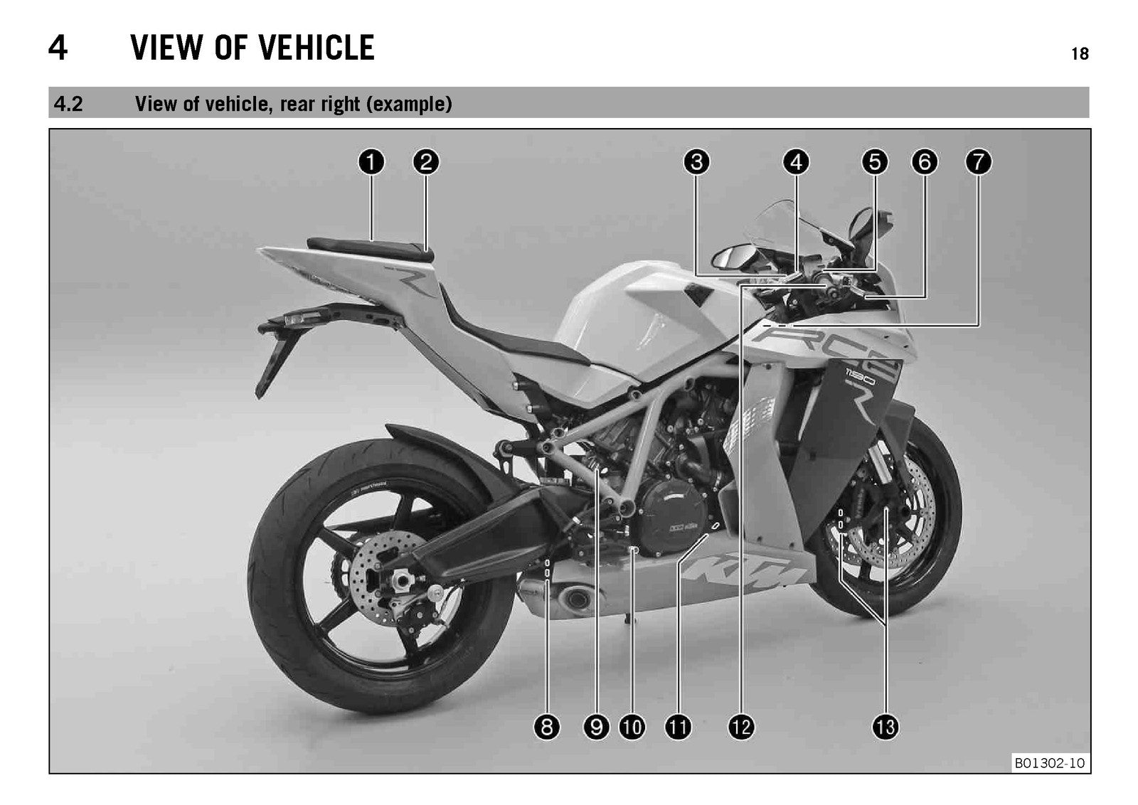KTM 1190 RC8 R Owners Manual 2013 - STEEL WIRE BOUND - PROTECTIVE COVERS