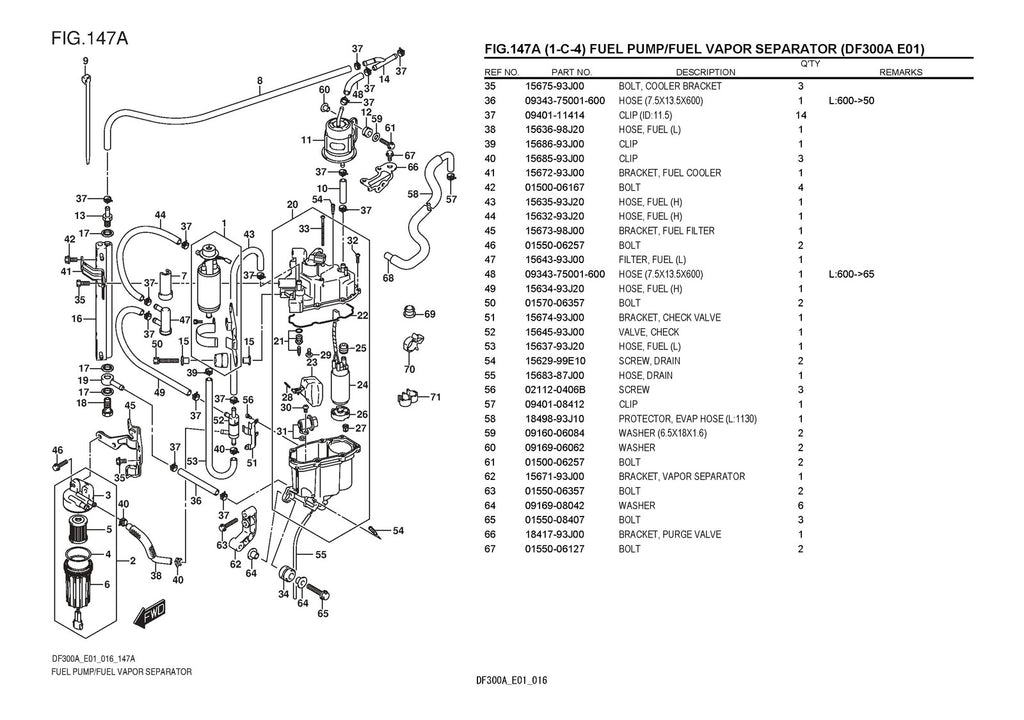 SUZUKI DF300AP DF250AP PARTS CATALOGUE - STEEL WIRE BOUND - PROTECTIVE COVERS