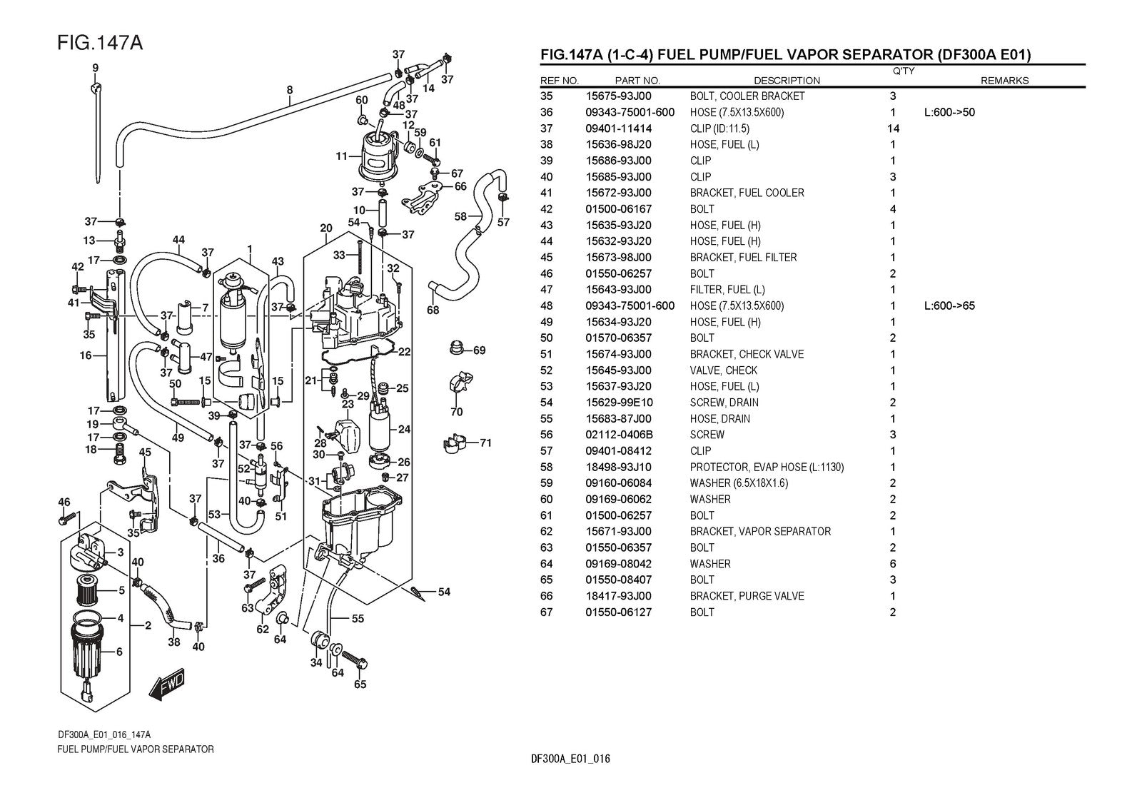 SUZUKI DF300AP DF250AP PARTS CATALOGUE - STEEL WIRE BOUND - PROTECTIVE COVERS
