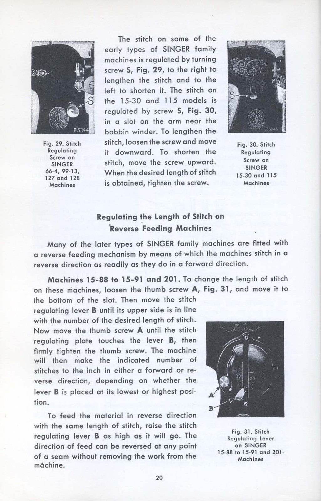 SINGER Sewing Machine Operators & Service Manual BUNDLE - WIRE BOUND - COVERS