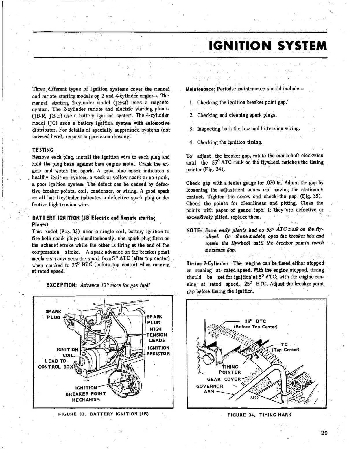 ONAN JB JC Electric Generating Plants Service Manual - WIRE BOUND - TOUGH COVERS