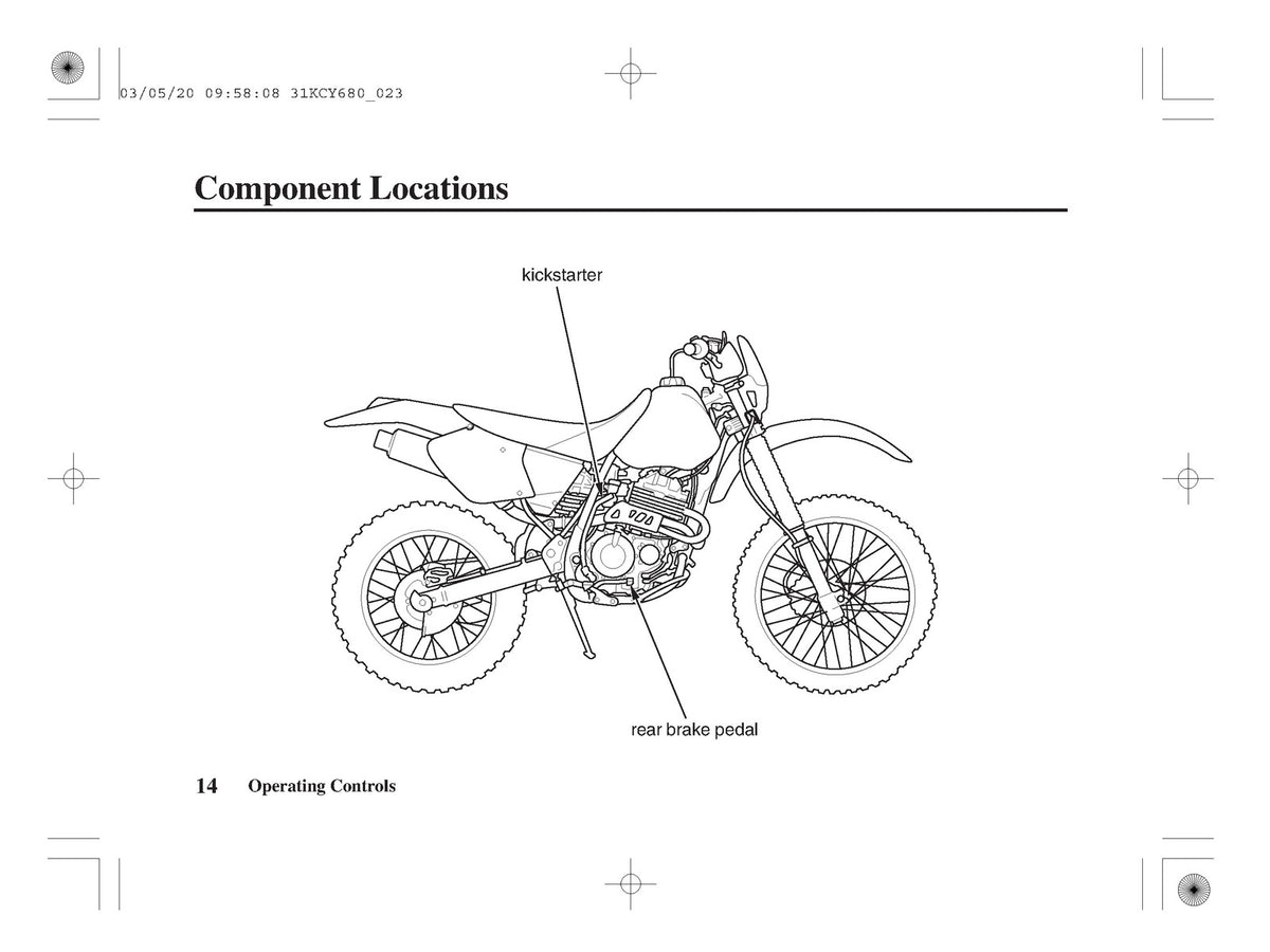 HONDA XR400R Motorcycle Owners Manual 2004 - STEEL WIRE BOUND - TOUGH COVERS