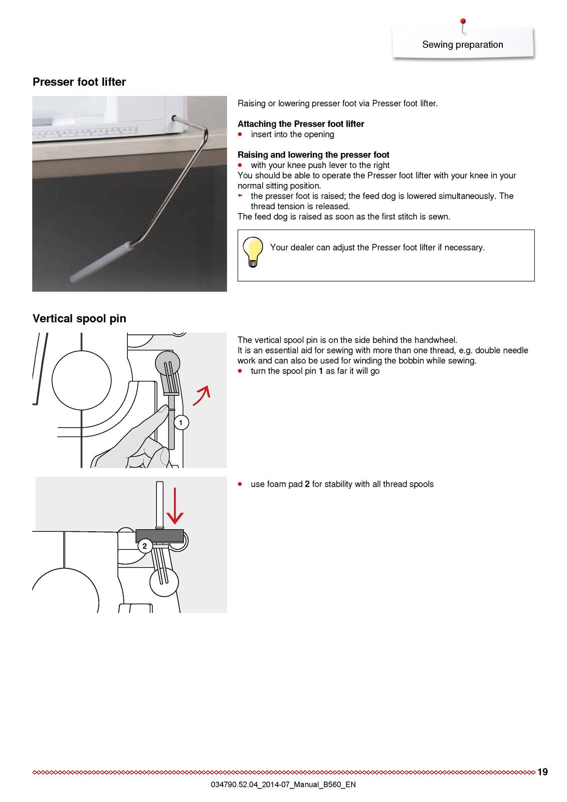 BERNINA 560 Sewing Machine User Manual - STEEL WIRE BOUND - PROTECTIVE COVERS