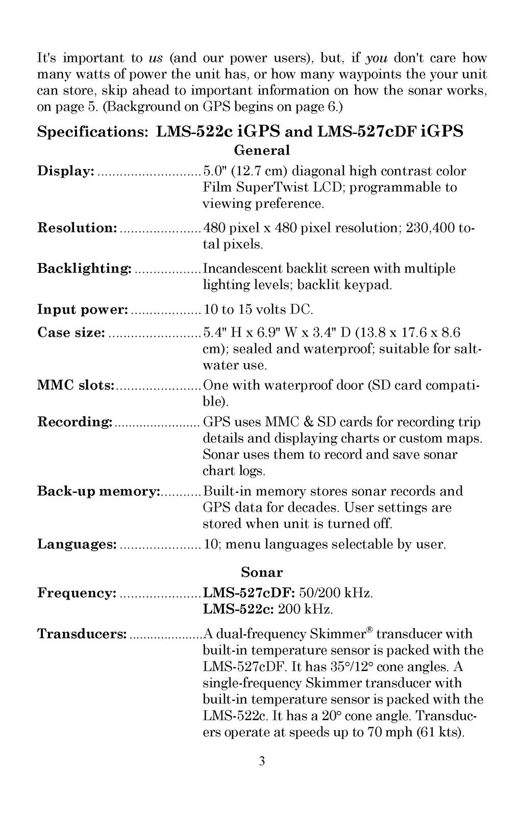 LOWRANCE LMS-522c LMS-527cDF iGPS Installation And Operation Manual 2006 - BOUND