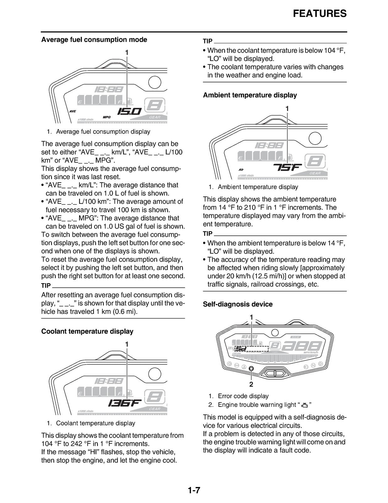 YAMAHA FZ-07 FZ07F FZ07FC Motorcycle Service Manual 2015, FOLDOUTS
