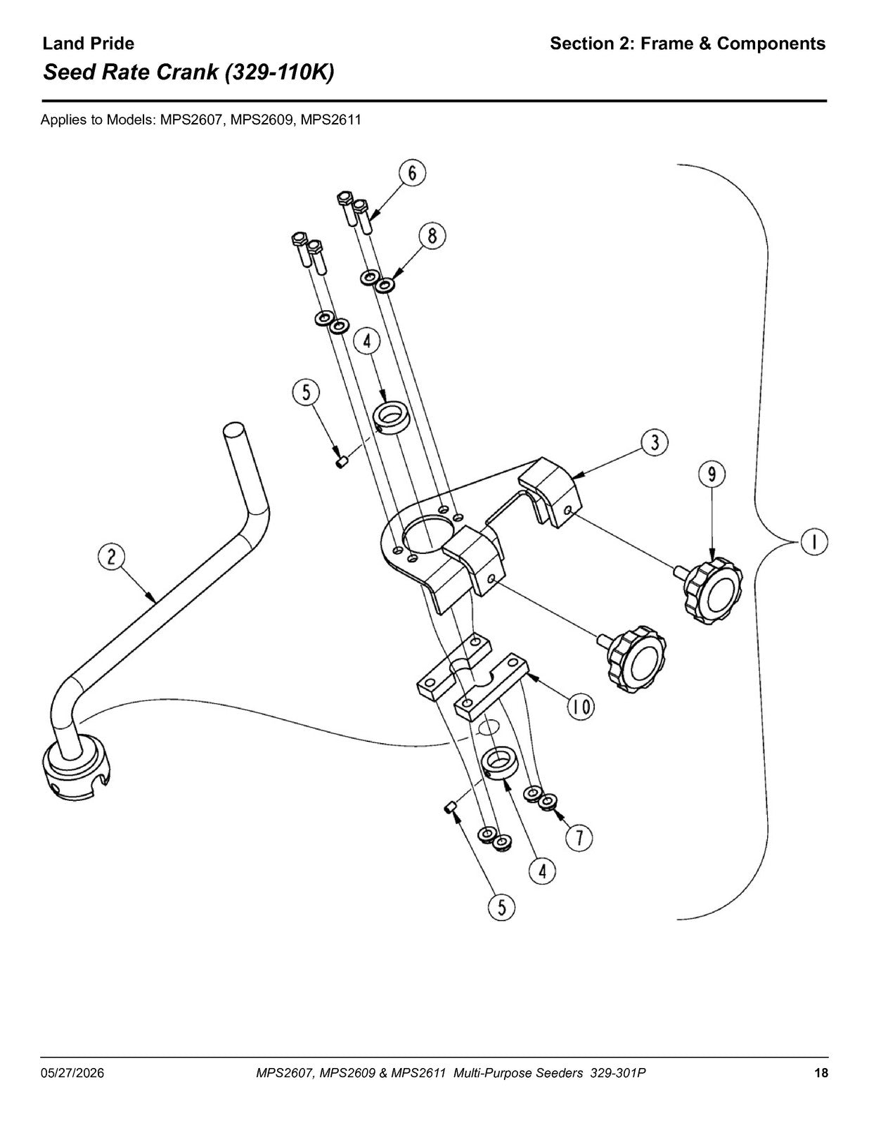 LAND PRIDE MPS26 Series Multi-purpose Seeder Parts Manual 2026 - WIRE BOUND