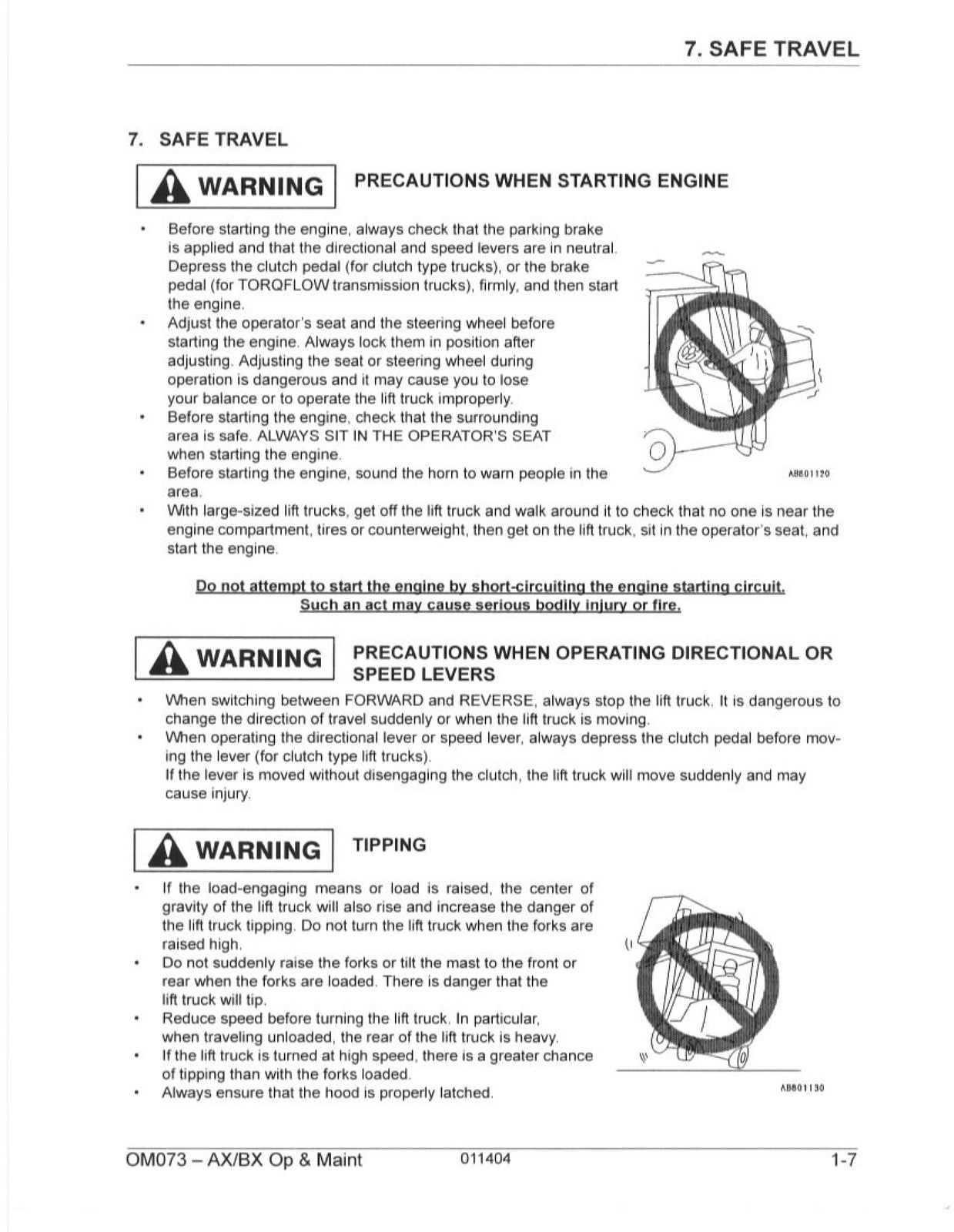 KOMATSU FG20 FG25 FG30  More Forklift Operation  Maintenance Manual - BOUND