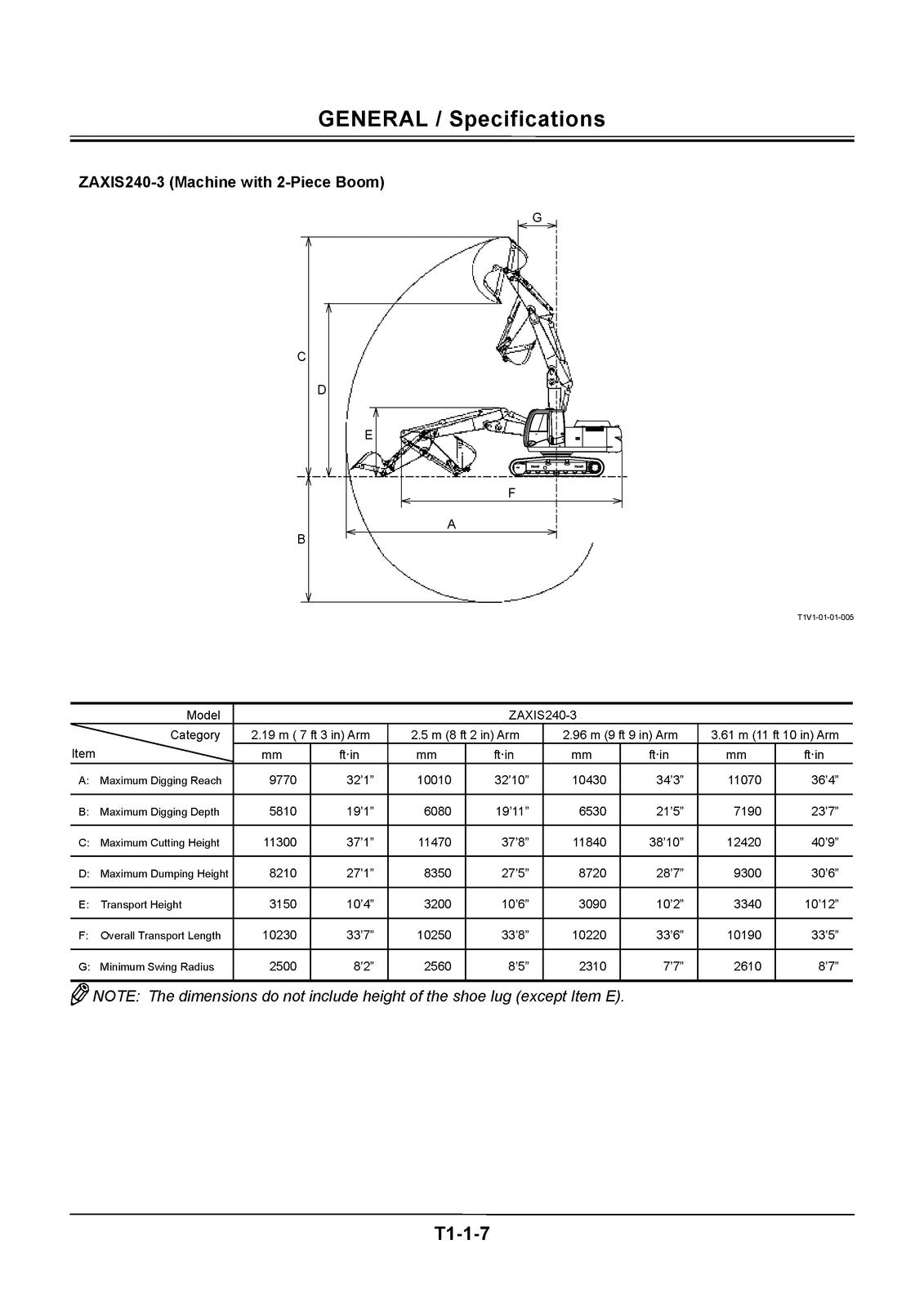 HITACHI ZAXIS 200-3 240-3 270-3 Class Technical Service Manual - WIRE BOUND