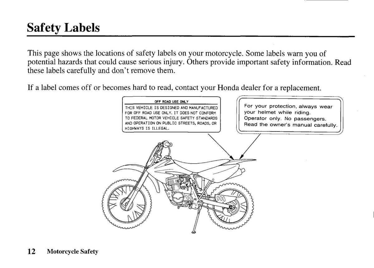 HONDA CRF80F CRF100F Operators & Service Manual BUNDLE - WIRE BOUND - COVERS
