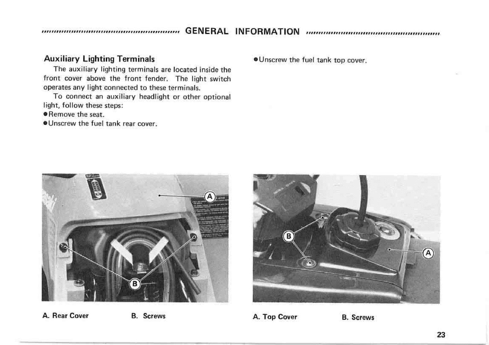 KAWASAKI Bayou 300 All Terrain Vehicle Owners Manual - WIRE BOUND - TOUGH COVERS
