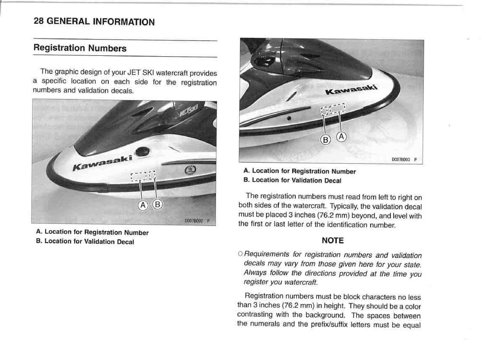 KAWASAKI Jet Ski 1100 STX DI Watercraft Owners Manual 4 - WIRE BOUND