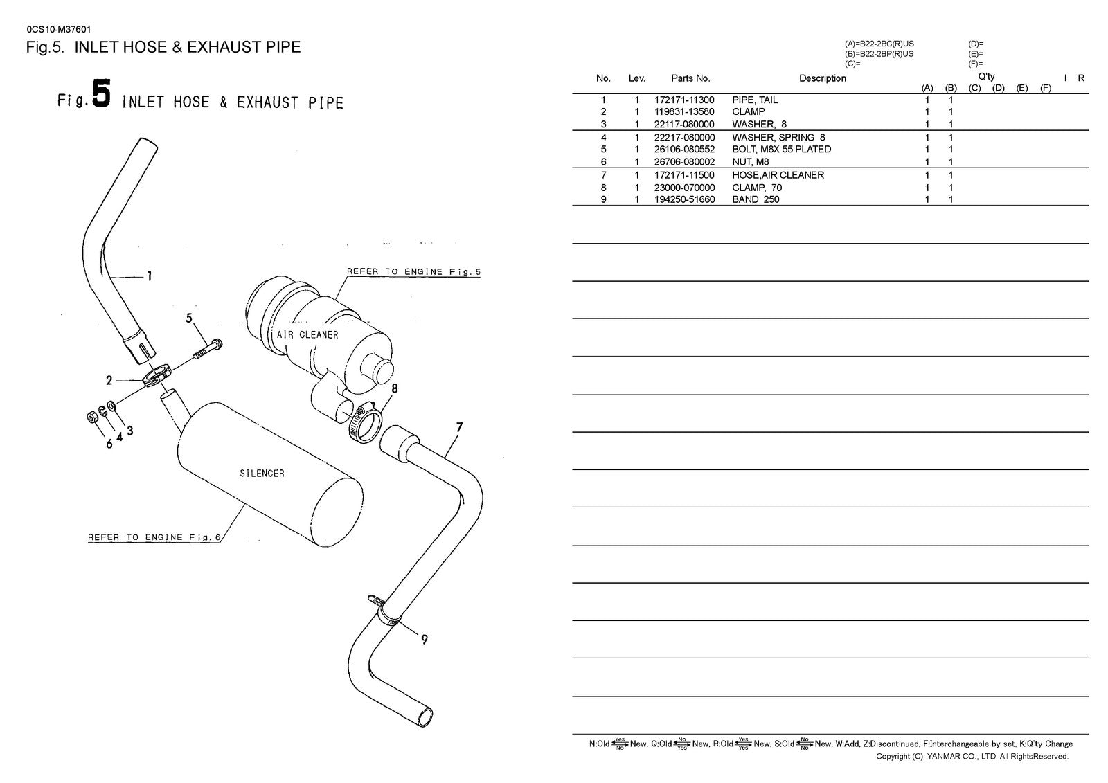YANMAR B22-2B Excavator Parts Catalog Manual 2012 - WIRE BOUND - TOUGH COVERS