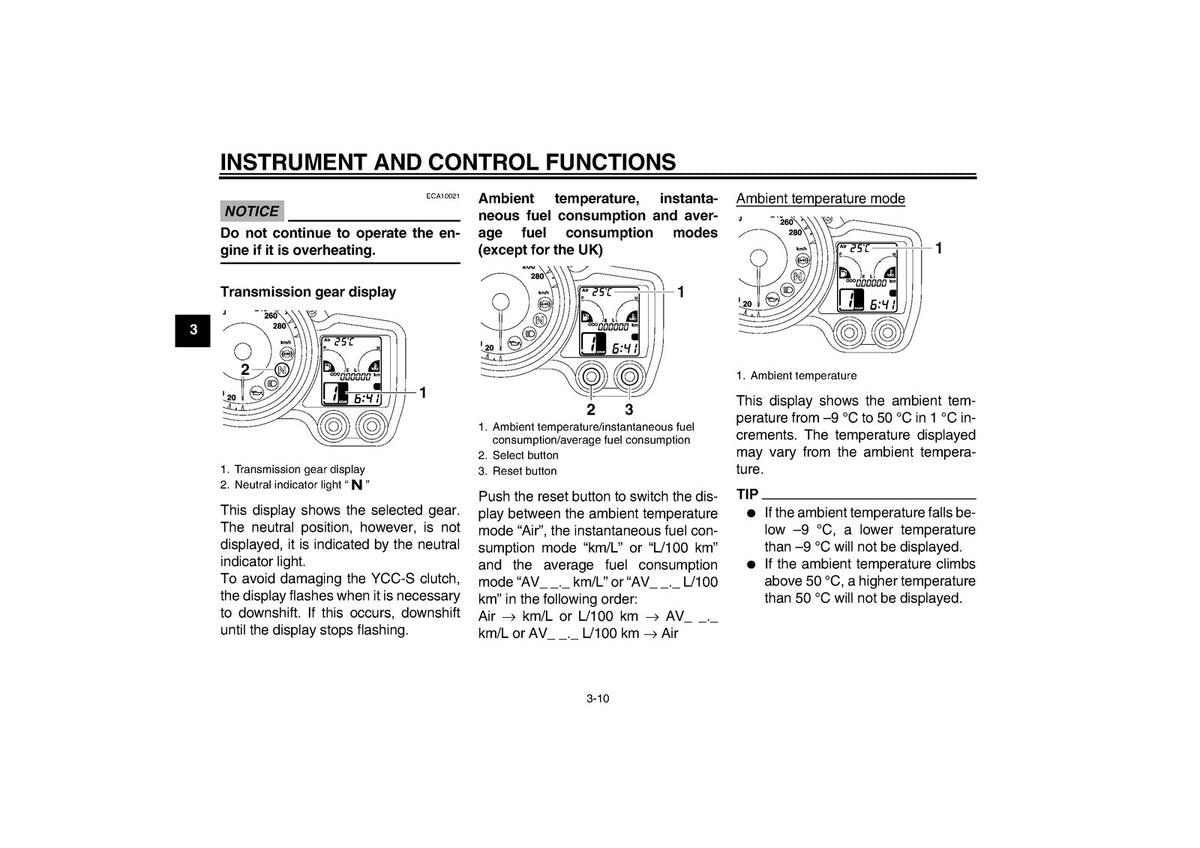 YAMAHA FJR1300AS Owners Manual 2009 - STEEL WIRE BOUND - PROTECTIVE COVERS