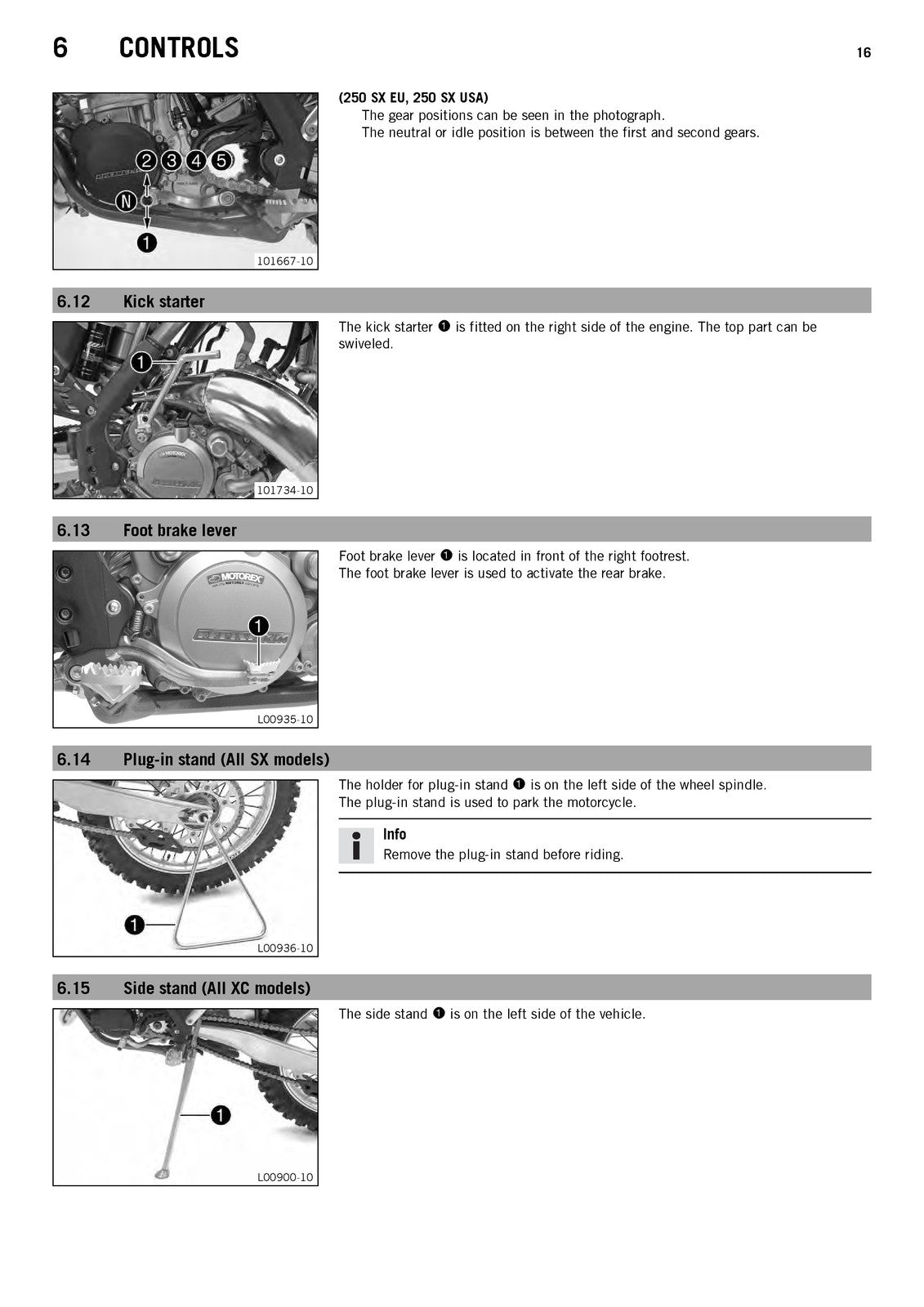 KTM 125 SX Owners Manual 2014 - STEEL WIRE BOUND - PROTECTIVE COVERS