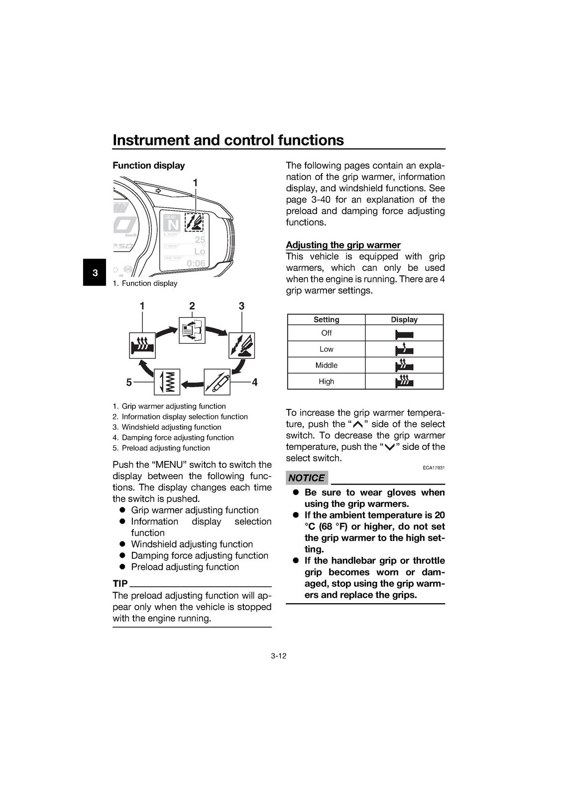YAMAHA FJR1300 FJR1300AE Motorcycle Owners Manual 2018 - WIRE BOUND - COVERS