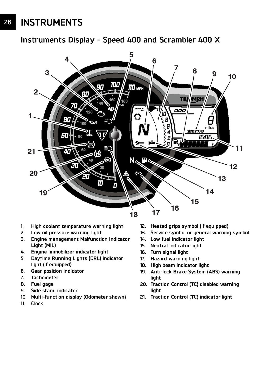 TRIUMPH Speed 400 Scrambler 400 X Owners Handbook Manual 2023 - WIRE BOUND
