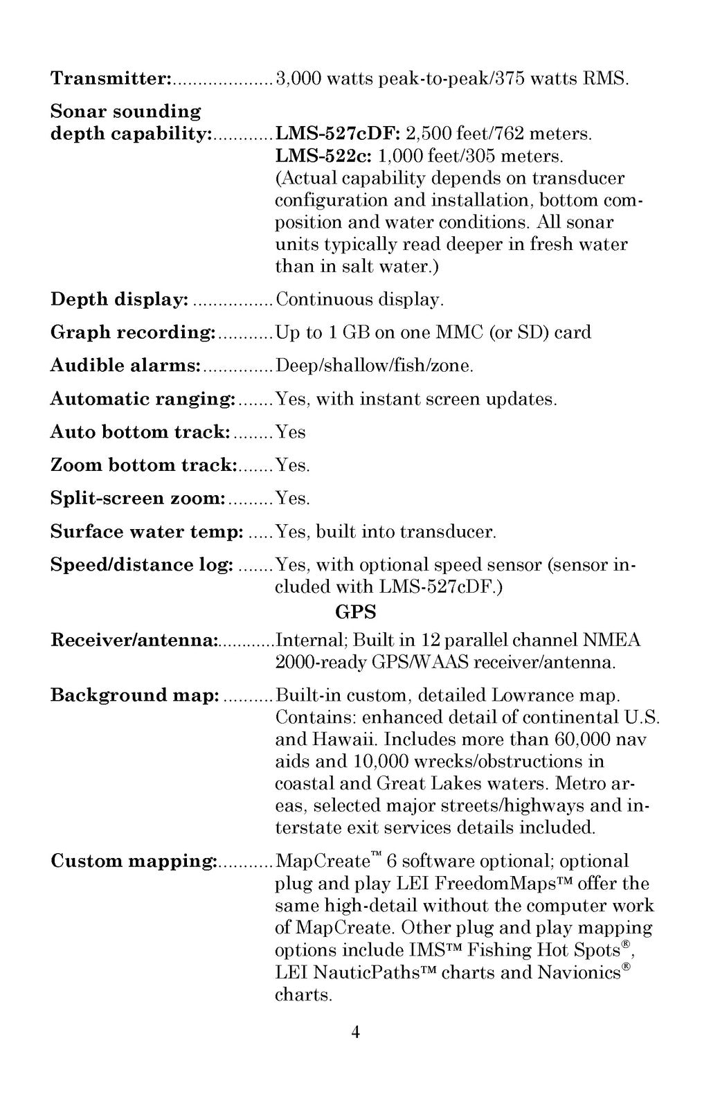 LOWRANCE LMS-522c iGPS 527cDF iGPS Installation And Instructions Manual - BOUND