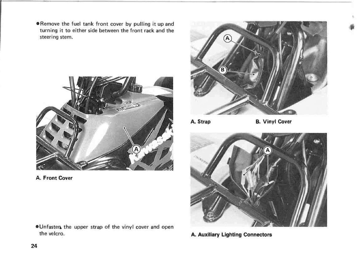 KAWASAKI Bayou 300 All Terrain Vehicle Owners Manual 3 - WIRE BOUND - COVERS