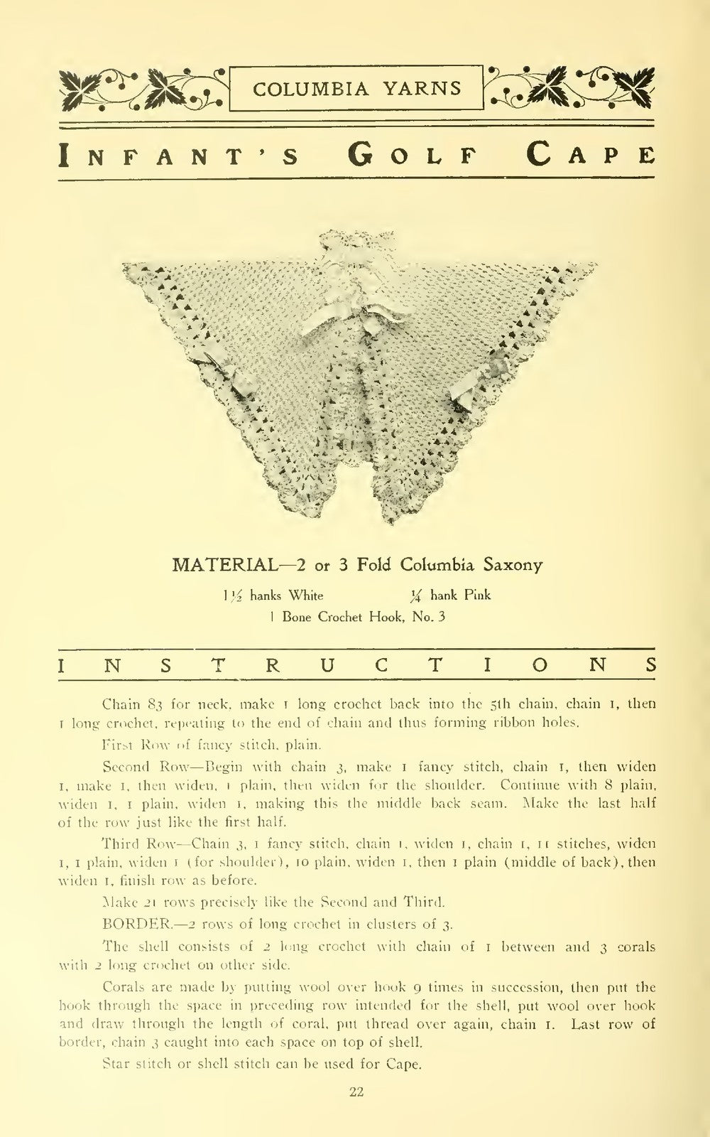COLUMBIA Knitting And Crocheting Instruction Book 1904 - WIRE BOUND - COVERS