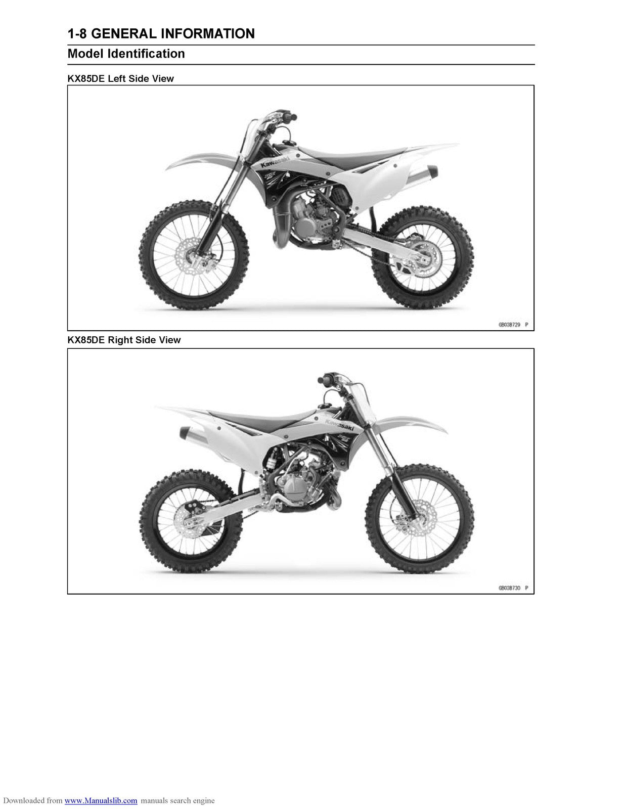 KAWASAKI KX85 KX85-II KX100 Motorcycle Service Manual 2014 - WIRE BOUND - COVERS